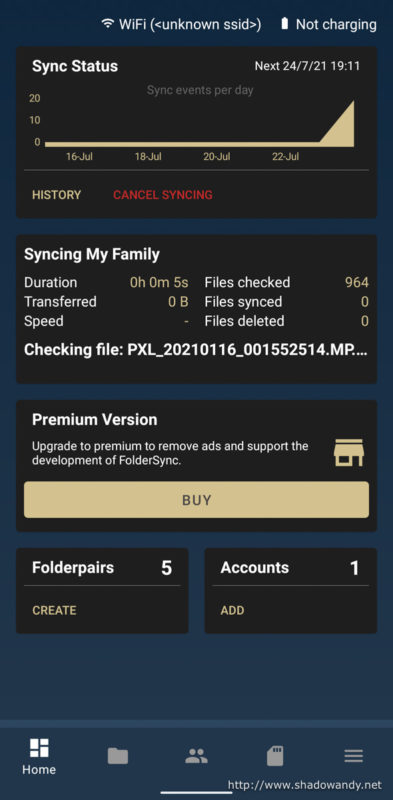 In the midst of a synchronisation.