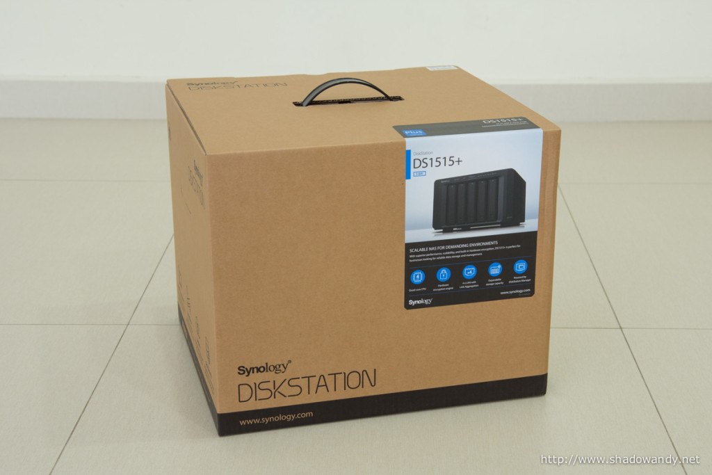 The Synology DS1515+ came in a brown box this time round.