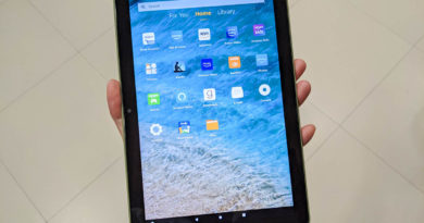 The size of the Amazon Fire HD 10 (2021) in my hand.