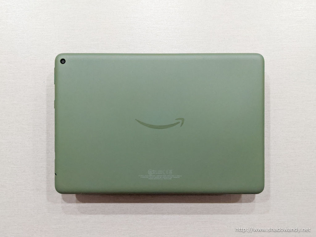 The plastic back in Olive colour.