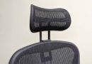 Attached the Atlas head support to the Herman Miller Aeron chair (classic).