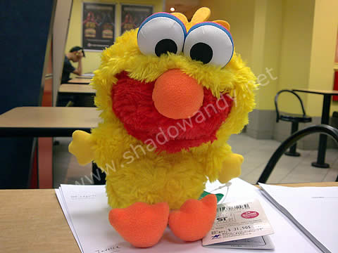 Elmo in Big Bird suit