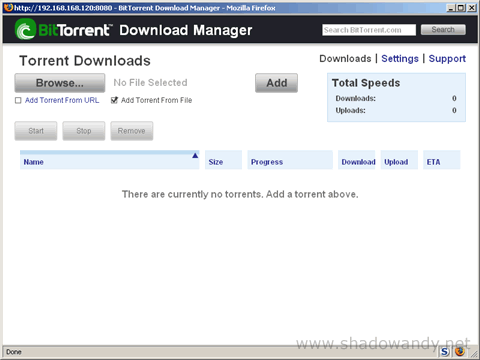 rnd2000bt_02 ReadyNAS - Adding torrent by uploading