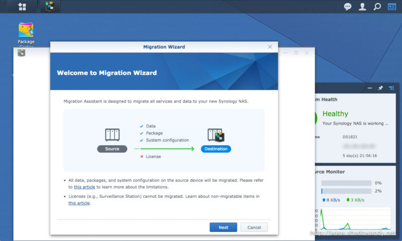 Running the Migration Assistant.