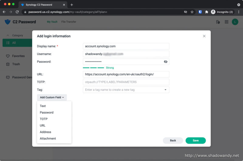 Additional custom field can be added too. I added another URL match for this login item.