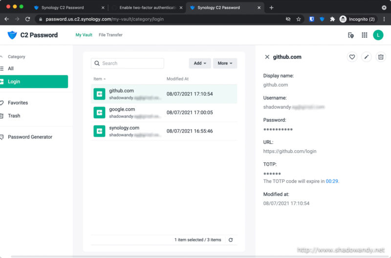 The TOTP is generated periodically.