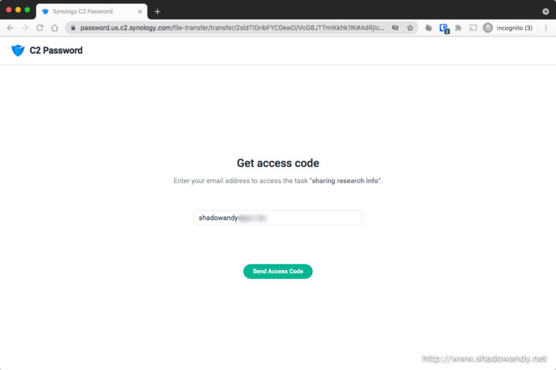 Entering the actual recipient email address.