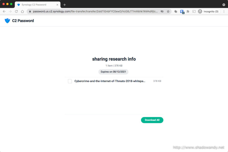 Entering the correct OTP reveals the details of the file.