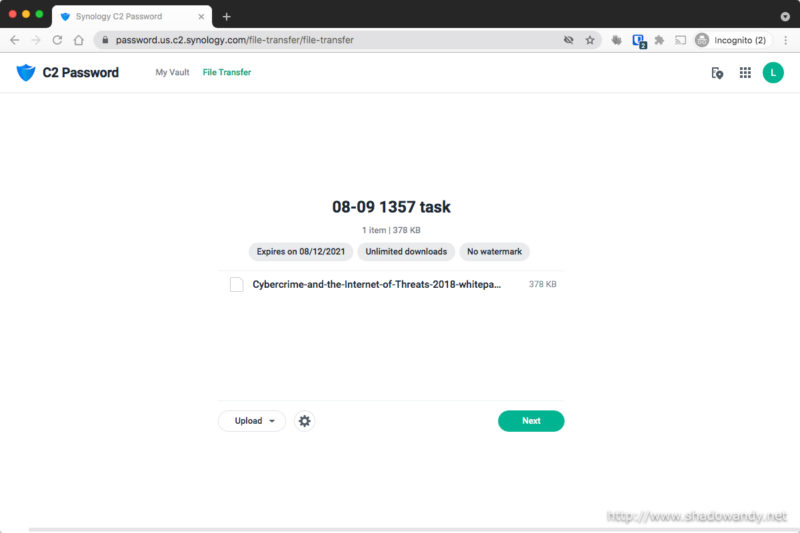 Some default options have been chosen.