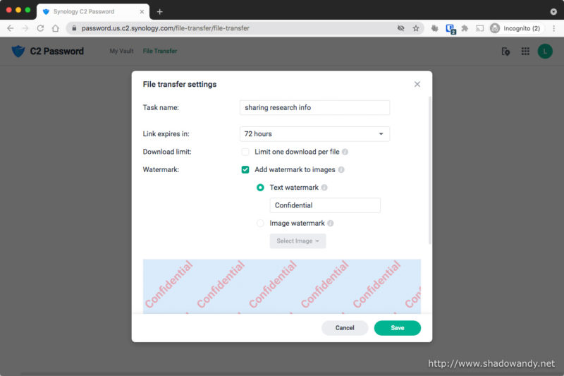 It can do post processing of adding watermark to images.