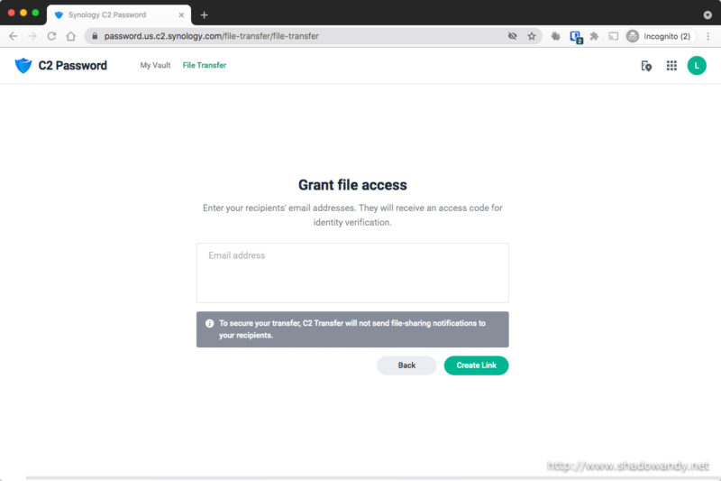 Enter the email address of the authorized recipient. They can only receive the one-time password (OTP) at this address.