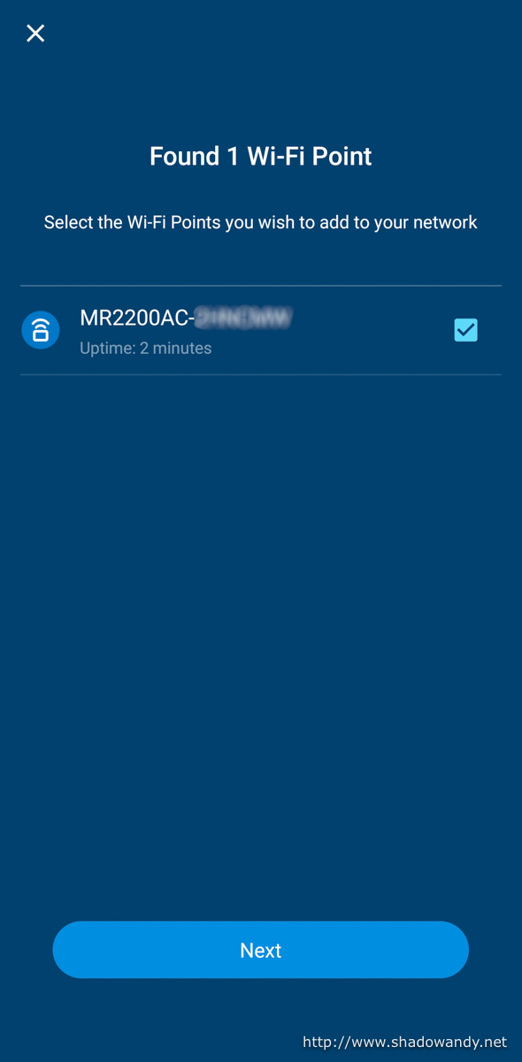 To help identify Wi-Fi Point(s), Synology also presented details of the uptime of the new Wi-Fi Point. This helps in determining which one you are setting up.