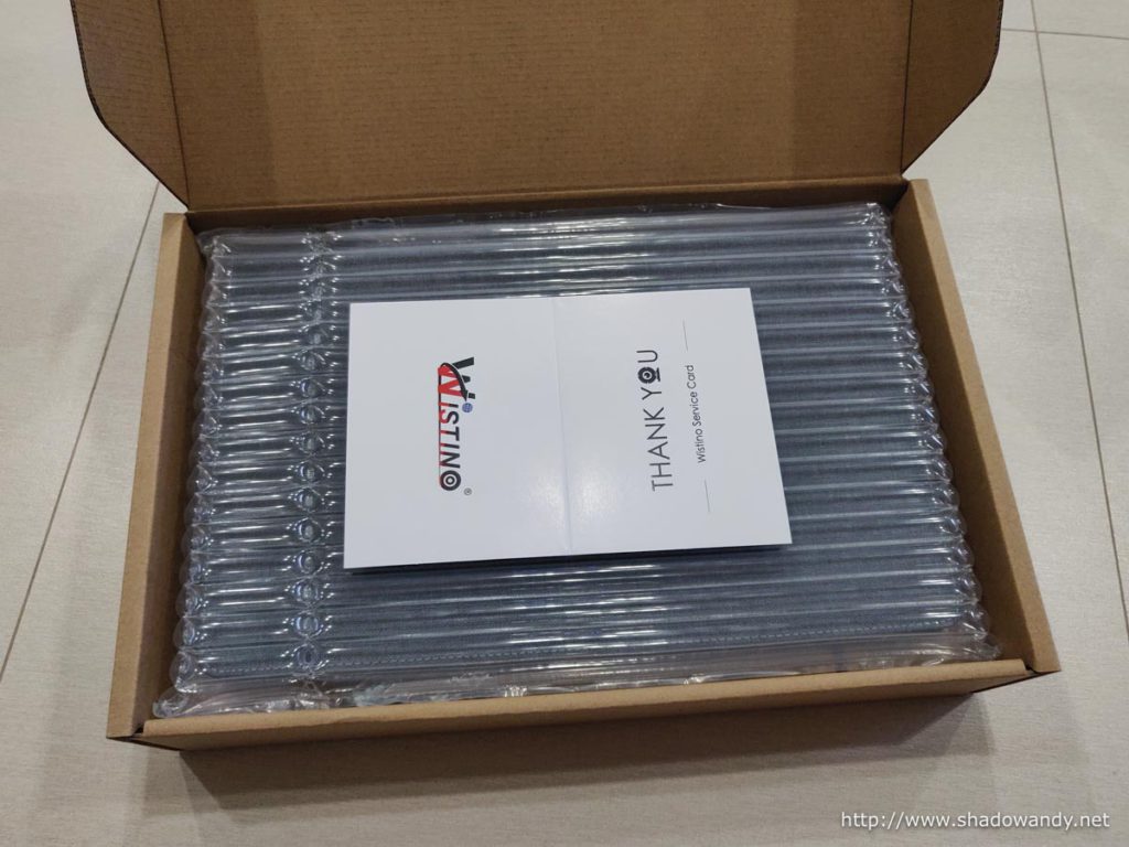 The monitor is well protected with air plastic bag.